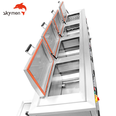 پاک کننده التراسونیک چهار مخزن SUS304/316 Skymen برای قطعات کارگاهی ماشین فلزی