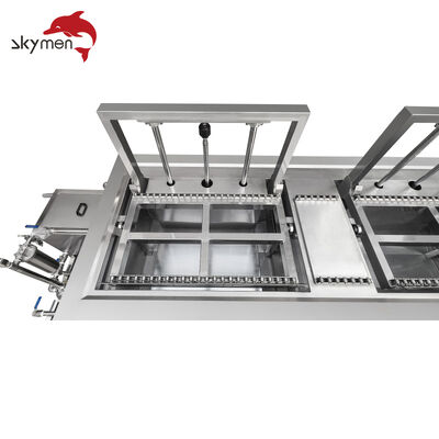 Dual Stage Ultrasonic Cleaning Machine with Roller for Efficient Industrial Cleaning