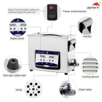 پاک کننده التراسونیک Skymen برای سیم پیچ Vape سیگار الکترونیکی با بخاری سبد 200 وات 1.72 گالن